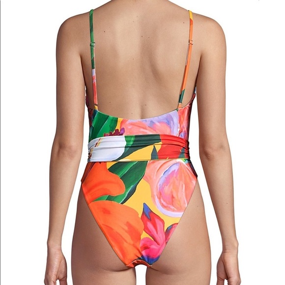 NWT Mara Hoffman Gamela floral one piece swimsuit sz XS - Picture 2 of 9